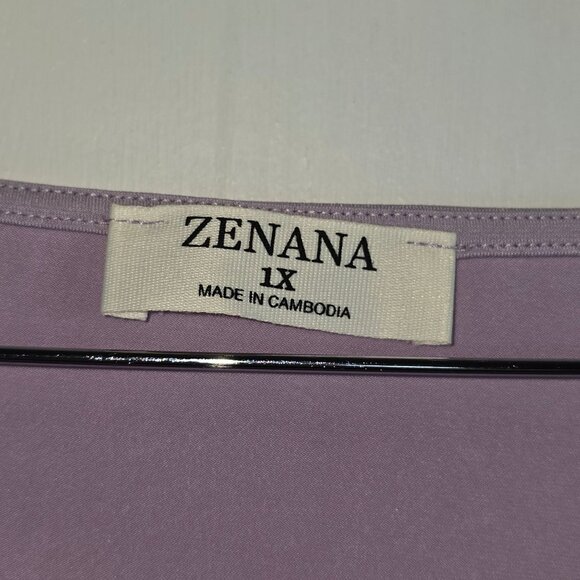 Zenana, Springy, Double Ruffle Layered Slv, Lavendar, Top, Boutique, Sz 1X, NWOT - Picture 6 of 7